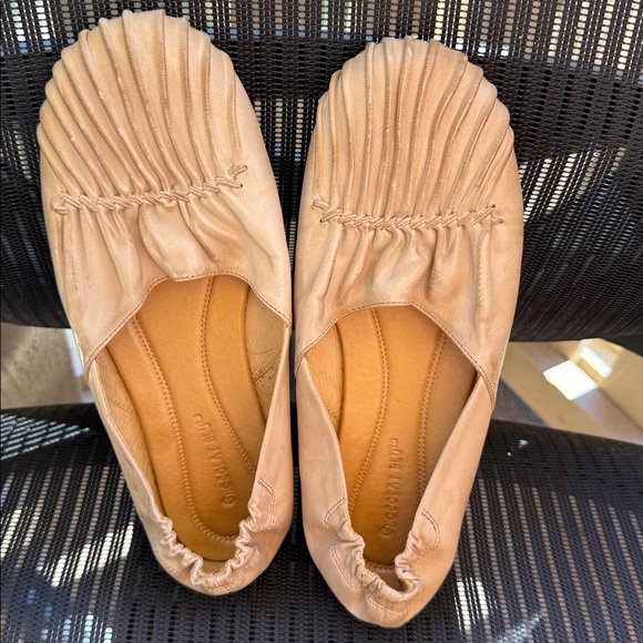 Chocolate Blu Cam Tan Leather Ballet Flats - Picture 8 of 10